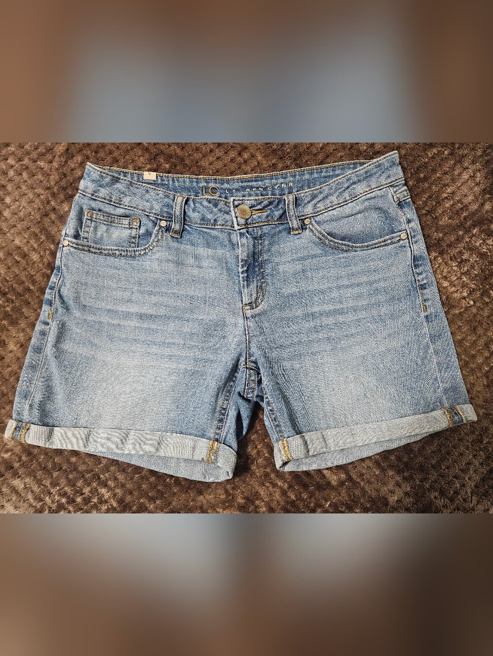 LC Lauren Conrad Light Wash Denim Shorts